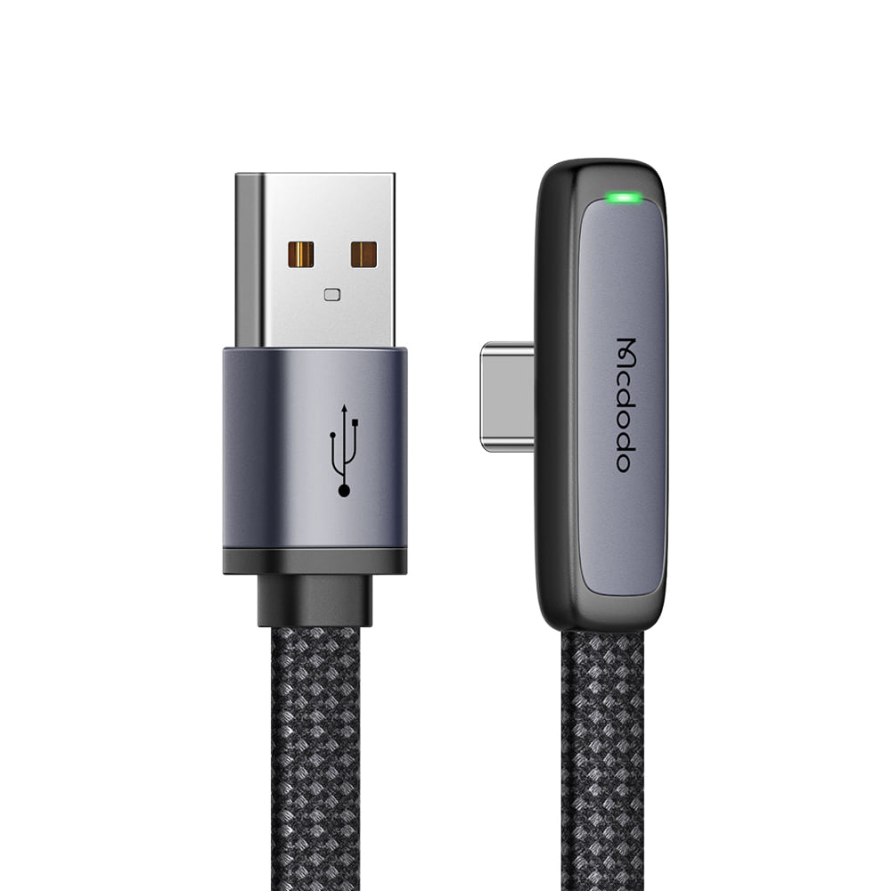 [맥도도] TR 90도 라이트 USB-A to C타입 고속충전 케이블 CA334