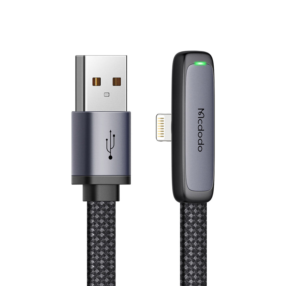 [맥도도] TR 90도 라이트 USB-A to 8핀 고속충전 케이블 CA279