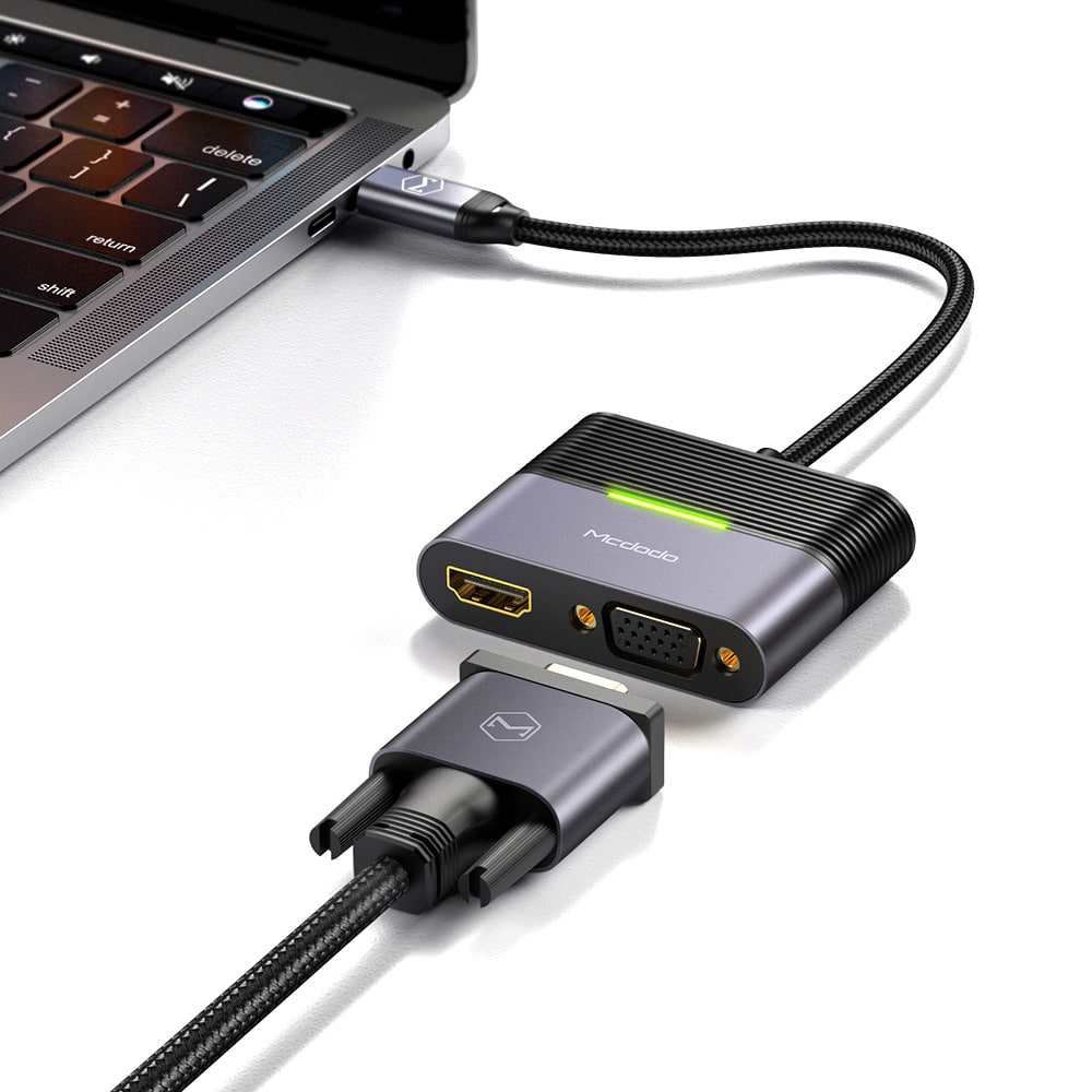 [Mcdodo] 4 in 1 C타입 USB 멀티 확장 허브 어댑터 HDMI VGA USB C타입 PD